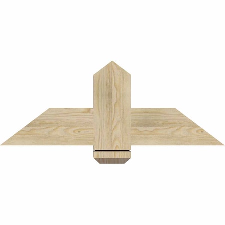 Ekena Millwork Eugene Rough Sawn Timber Gable Bracket, Douglas Fir, 36"W x 13"H x 4"D x 6"F, 9/12 Pitch GBW036X13X0406EUG00RDF